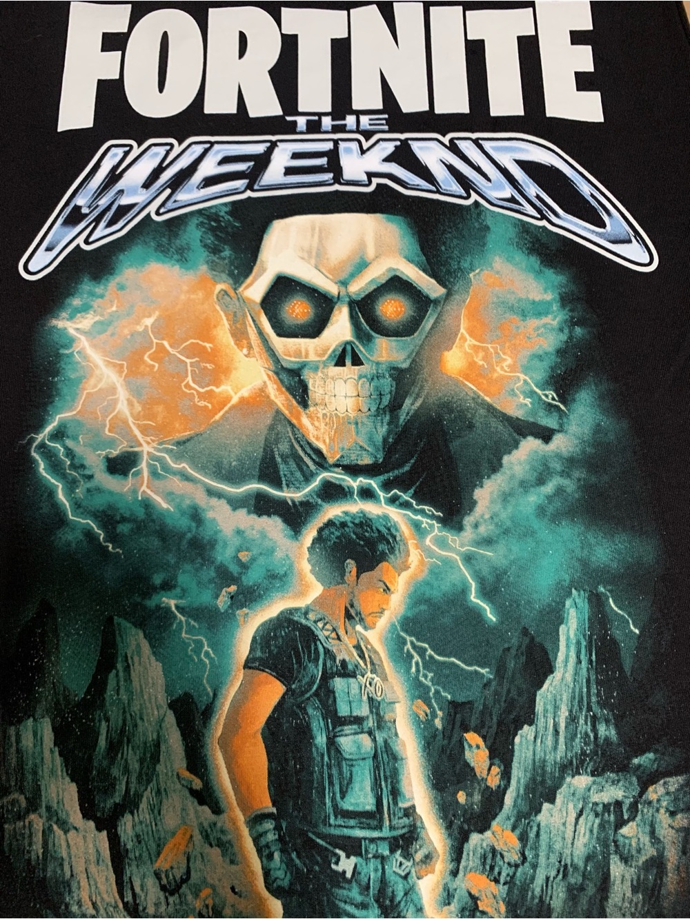 The Weeknd x Fortnite Graphic Mens Black  Cut off Sleeveless